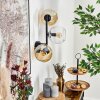 Koyoto Kogellampje, Wandlamp Amber, Duidelijk, 3-lichts