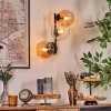 Koyoto Kogellampje, Wandlamp Amber, Duidelijk, 3-lichts