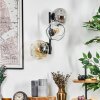 Ripoll Kogellampje, Wandlamp Amber, Duidelijk, Rookkleurig, 3-lichts