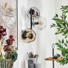 Ripoll Kogellampje, Wandlamp Amber, Duidelijk, Rookkleurig, 3-lichts