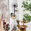 Ripoll Kogellampje, Wandlamp Amber, Duidelijk, Rookkleurig, 3-lichts