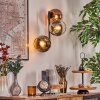 Koyoto Kogellampje, Wandlamp Chroom, Goud, Duidelijk, Koperkleurig, Rookkleurig, 3-lichts