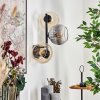 Koyoto Kogellampje, Wandlamp Amber, Duidelijk, Rookkleurig, 3-lichts