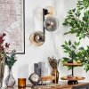 Koyoto Kogellampje, Wandlamp Amber, Duidelijk, Rookkleurig, 3-lichts