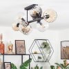 Koyoto Plafondlamp, Kogellampje Amber, Duidelijk, Rookkleurig, 8-lichts