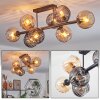 Koyoto Plafondlamp, Kogellampje Amber, Rookkleurig, 8-lichts