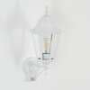 Hongkong Wandlamp voor buiten, Wandlamp Wit, 1-licht, Bewegingsmelder