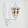 Hongkong Wandlamp voor buiten, Wandlamp Wit, 1-licht, Bewegingsmelder