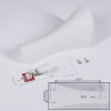 Chieti Muurlamp Wit, 1-licht