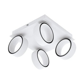 EGLO ALBARIZA Plafond spot LED Chroom, Wit, 4-lichts