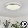 Morges Plafondlamp LED Chroom, Wit, 1-licht