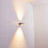 Rio Licht omhoog & omlaag, Wandlamp, Wandarmatuur met lens LED Zilver, 2-lichts