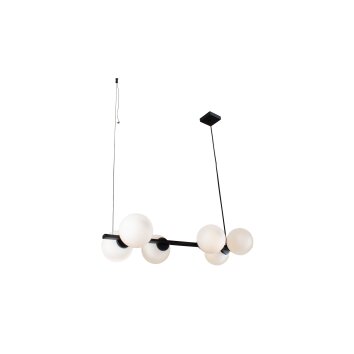 Luce Design PLUTO Hanglamp Zwart, 6-lichts