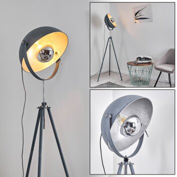 Bagdad Staande lamp Blauw, Chroom, Grijs, 1-licht