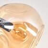 Ripoll Plafondlamp, Kogellampje Amber, Duidelijk, Rookkleurig, 6-lichts