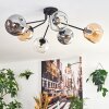 Ripoll Plafondlamp, Kogellampje Amber, Duidelijk, Rookkleurig, 6-lichts