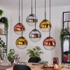 Gastor Hanglamp, Kogellampje, Hanglamp Chroom, Goud, Duidelijk, Koperkleurig, Rookkleurig, 6-lichts