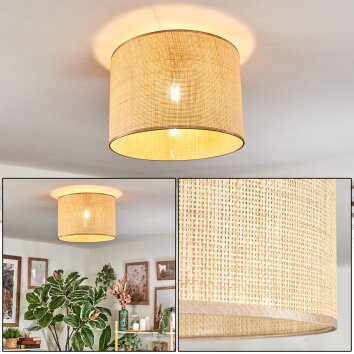 Sabadim Plafondlamp Beige, Natuurlijke kleuren, 1-licht
