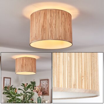 Bongal Plafondlamp Beige, Natuurlijke kleuren, 1-licht