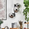 Gastor Kogellampje, Wandlamp Chroom, Rookkleurig, 3-lichts