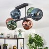 Ripoll Plafondlamp, Kogellampje Blauw, Groen, Koperkleurig, 6-lichts