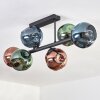 Ripoll Plafondlamp, Kogellampje Blauw, Groen, Koperkleurig, 6-lichts