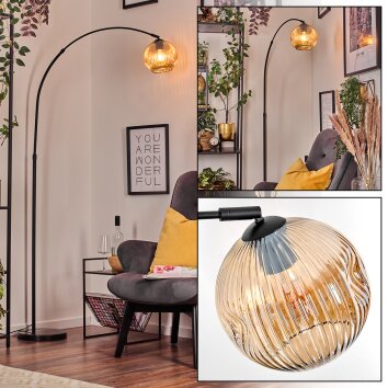 Ripoll Staande lamp, Booglampen Zwart, 1-licht