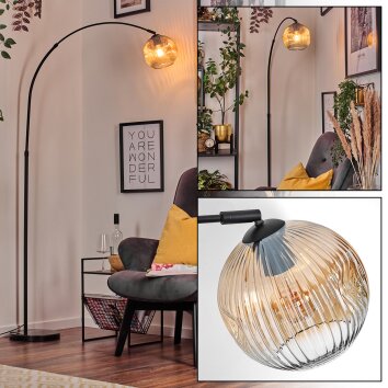 Ripoll Staande lamp, Booglampen Zwart, 1-licht