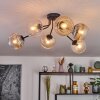 Koyoto Plafondlamp, Kogellampje 73 cm Amber, Duidelijk, Rookkleurig, 6-lichts