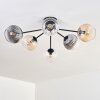 Koyoto Plafondlamp, Kogellampje 73 cm Amber, Duidelijk, Rookkleurig, 6-lichts