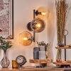 Koyoto Kogellampje, Wandlamp Amber, Duidelijk, Rookkleurig, 3-lichts