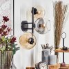 Koyoto Kogellampje, Wandlamp Amber, Duidelijk, Rookkleurig, 3-lichts