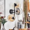 Koyoto Kogellampje, Wandlamp Amber, Duidelijk, Rookkleurig, 3-lichts