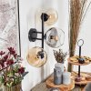 Koyoto Kogellampje, Wandlamp Amber, Duidelijk, Rookkleurig, 3-lichts
