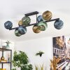 Koyoto Plafondlamp, Kogellampje Blauw, Goud, Groen, 10-lichts