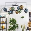 Koyoto Plafondlamp, Kogellampje Blauw, Goud, Groen, 10-lichts