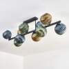 Koyoto Plafondlamp, Kogellampje Blauw, Goud, Groen, 10-lichts