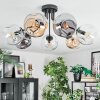 Ripoll Plafondlamp, Kogellampje Amber, Duidelijk, Rookkleurig, 7-lichts