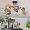 Ripoll Plafondlamp, Kogellampje Amber, Duidelijk, Rookkleurig, 7-lichts