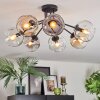 Ripoll Plafondlamp, Kogellampje Amber, Duidelijk, Rookkleurig, 7-lichts