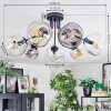 Ripoll Plafondlamp, Kogellampje Amber, Duidelijk, Rookkleurig, 7-lichts