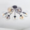 Ripoll Plafondlamp, Kogellampje Amber, Duidelijk, Rookkleurig, 7-lichts