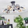 Ripoll Plafondlamp, Kogellampje Amber, Duidelijk, Rookkleurig, 7-lichts