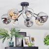 Ripoll Plafondlamp, Kogellampje Amber, Duidelijk, Rookkleurig, 7-lichts