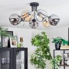 Ripoll Plafondlamp, Kogellampje Amber, Duidelijk, Rookkleurig, 7-lichts