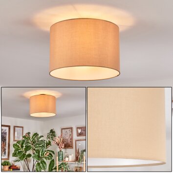 Soungou Plafondlamp Beige, 1-licht