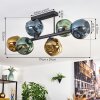 Ripoll Plafondlamp, Kogellampje Blauw, Goud, Groen, 6-lichts