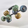 Koyoto Plafondlamp, Kogellampje Blauw, Goud, Groen, 8-lichts