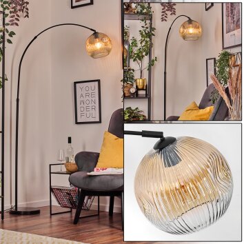 Ripoll Staande lamp, Booglampen Zwart, 1-licht