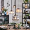 Koyoto Hanglamp, Kogellampje, Cluster hanglamp Amber, Duidelijk, Rookkleurig, 4-lichts